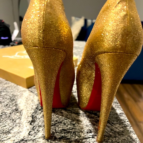 Christian Loub Peep Toe Heels - Picture 3 of 4